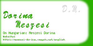 dorina meszesi business card